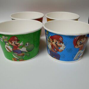 LE Cold Stone Creamery Nintendo Super Mario/Switch Set Of 4 Collectible Cups